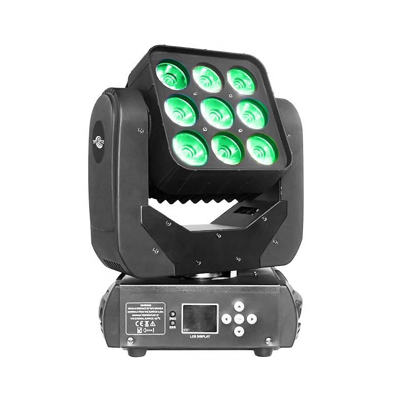 Wash Moving Head Light Mars 915 9pcs 15w Rgbw Quad Led