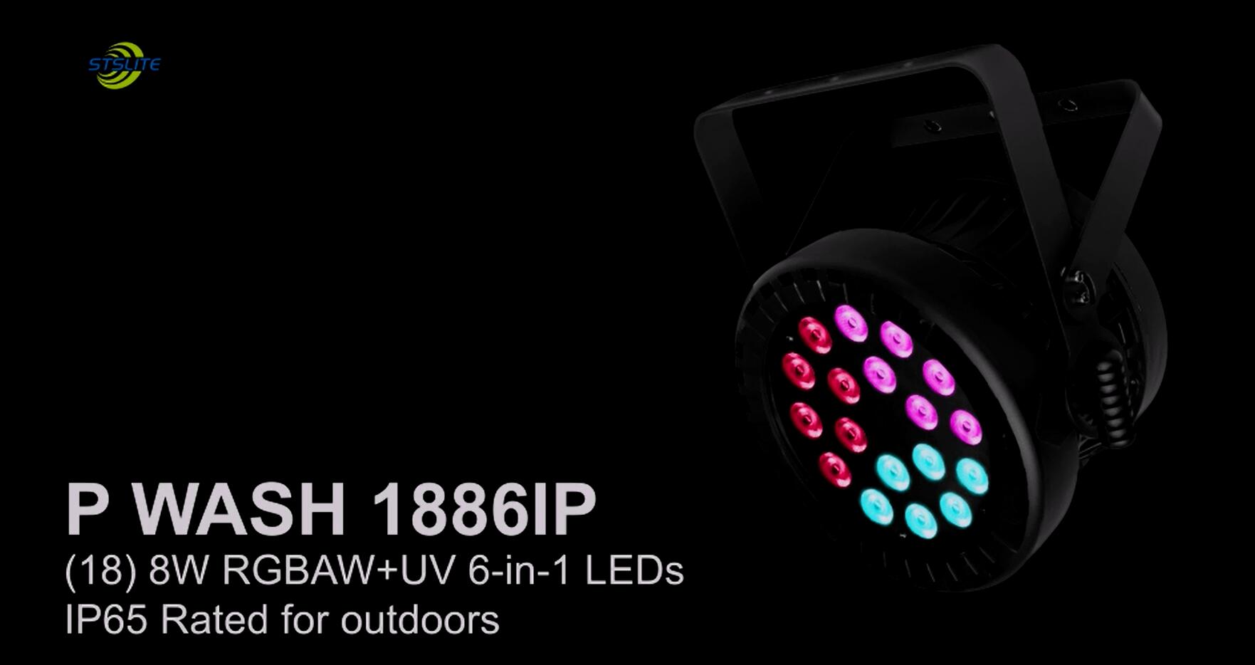Led Par P WASH 1886 IP 18pcs 8W RGBWA+UV 6-In-1 LED Outdoor Waterproof IP65 Light